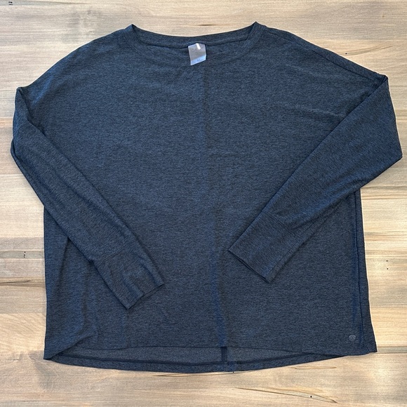CALIA by Carrie Underwood Tops - CALIA Dark Charcoal Gray Long Sleeve Top